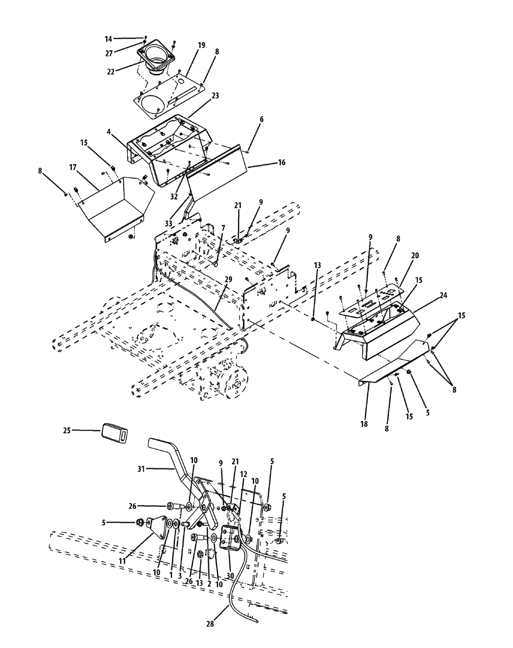 Brake Assembly Diagram and Parts List for L60-KH (53AH8CTD050-27HP)(2011) Cub Cadet Lawn Tractor